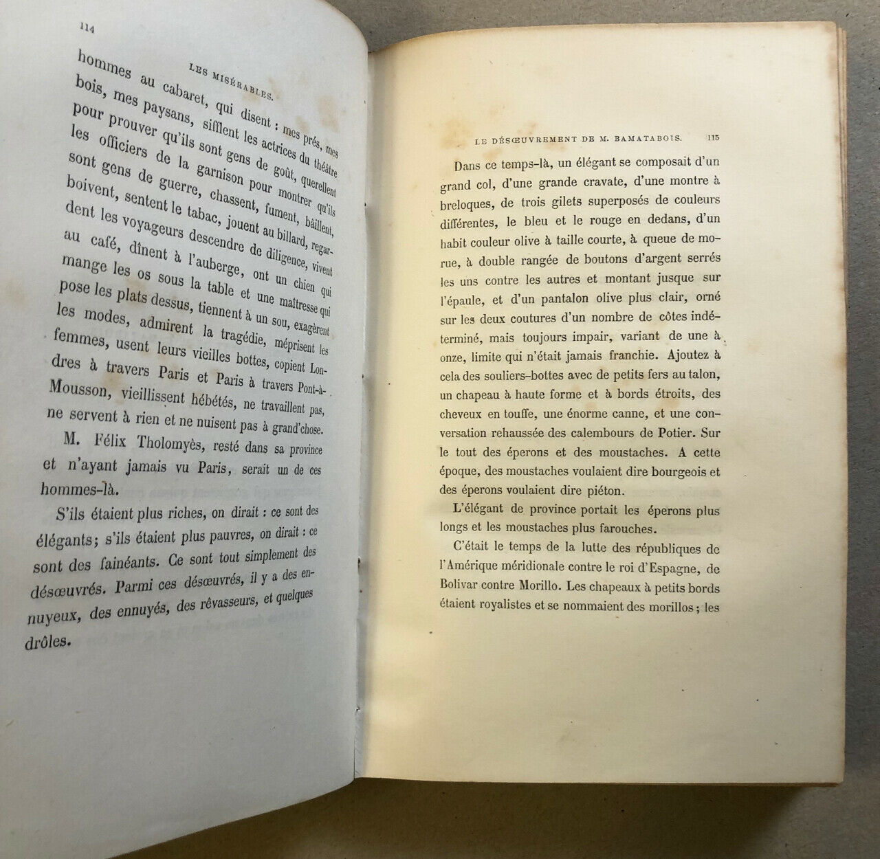 Victor Hugo — Les Misérables — édition originale — 10 vol. — Pagnerre — 1862.