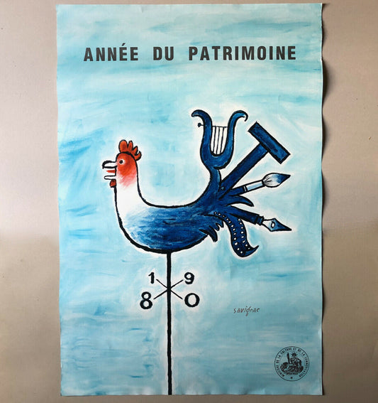 Savignac — Poster for the heritage year — Ministry of Culture — 1980.