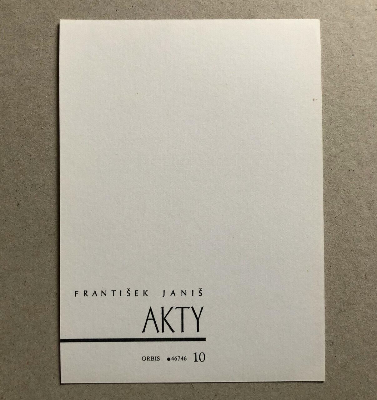 Frantisek Janis — nu féminin — photographie originale — Akty — années 60.