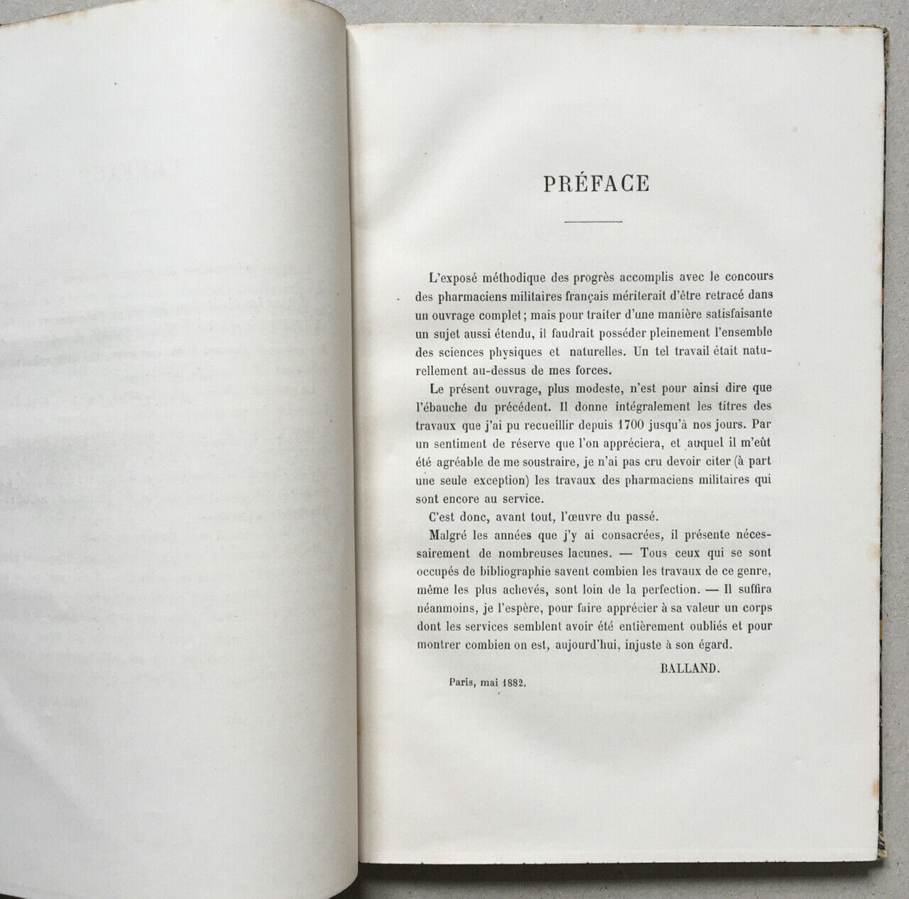 Balland, Antoine— Travaux scientifiques des pharmaciens militaires français — Asselin — 1882