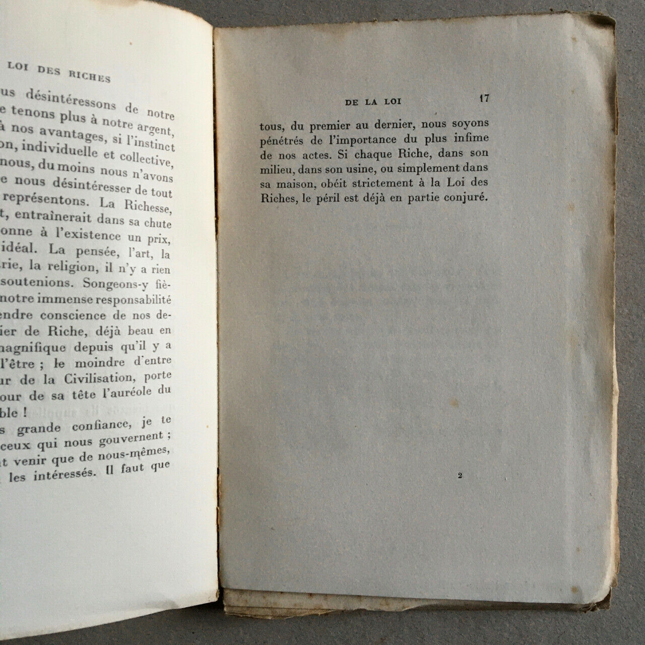 Jean Rostand — La Loi des riches — É.O. — ex. n°/ Lafuma — Grasset — 1920.