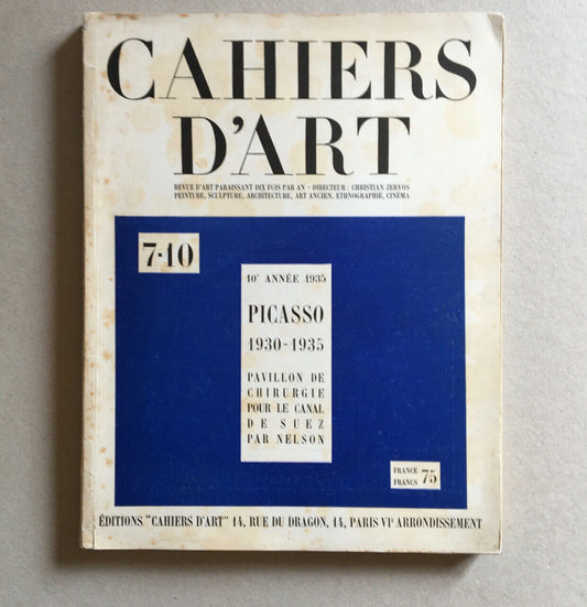 Christian Zervos, André Breton, Dali — Cahiers d'art n° 7-10 — Picasso 1930-1935