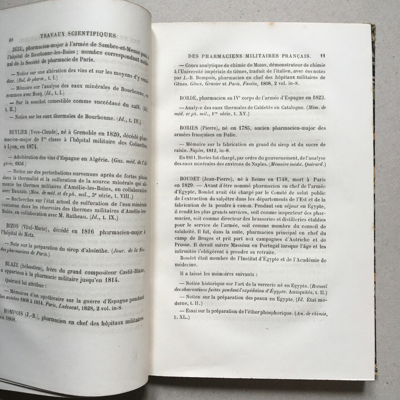Balland, Antoine— Travaux scientifiques des pharmaciens militaires français — Asselin — 1882