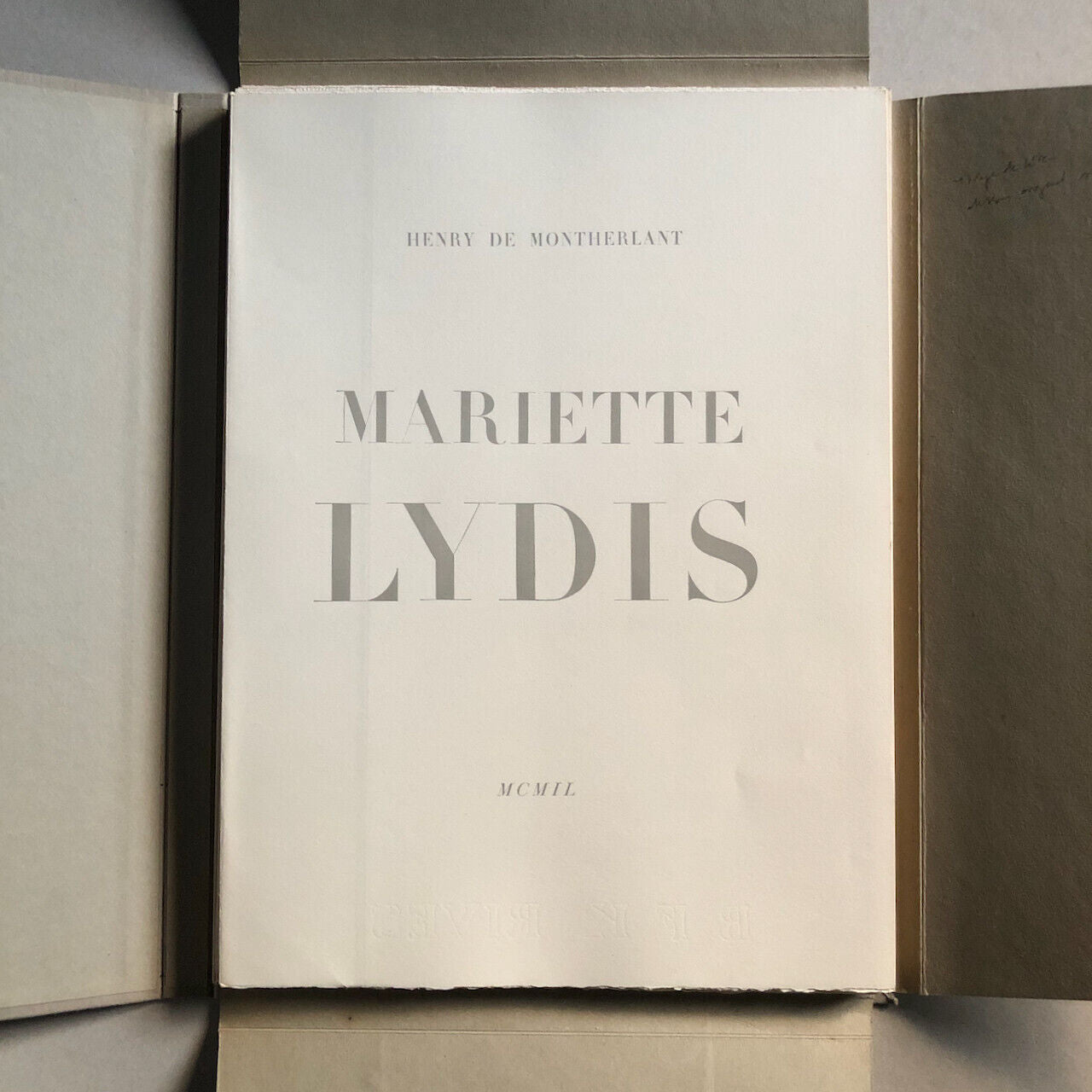 Mariette Lydis — intro. par Henry de Montherlant — dessin original signé — 16 pl