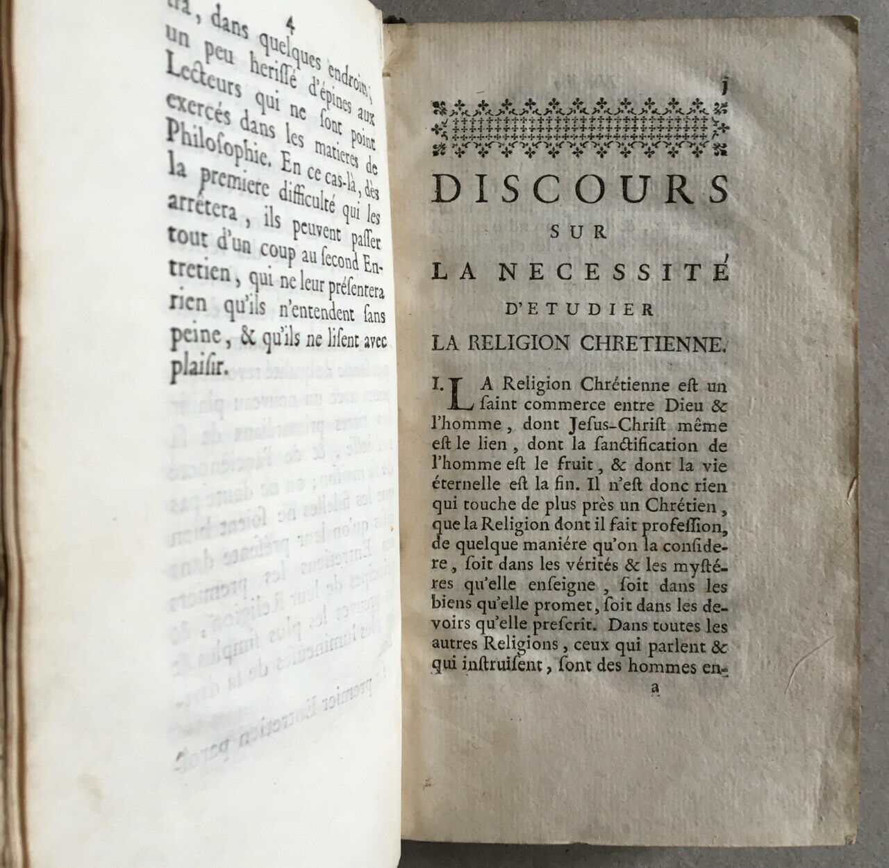 François-Philippe Mésenguy (1677-1763)— Exposition de la doctrine chrétienne, ou instructions sur les principales vérités de la Religion — complet en 4 volumes — rare édition originale — Aux dépens de la compagnie — 1744