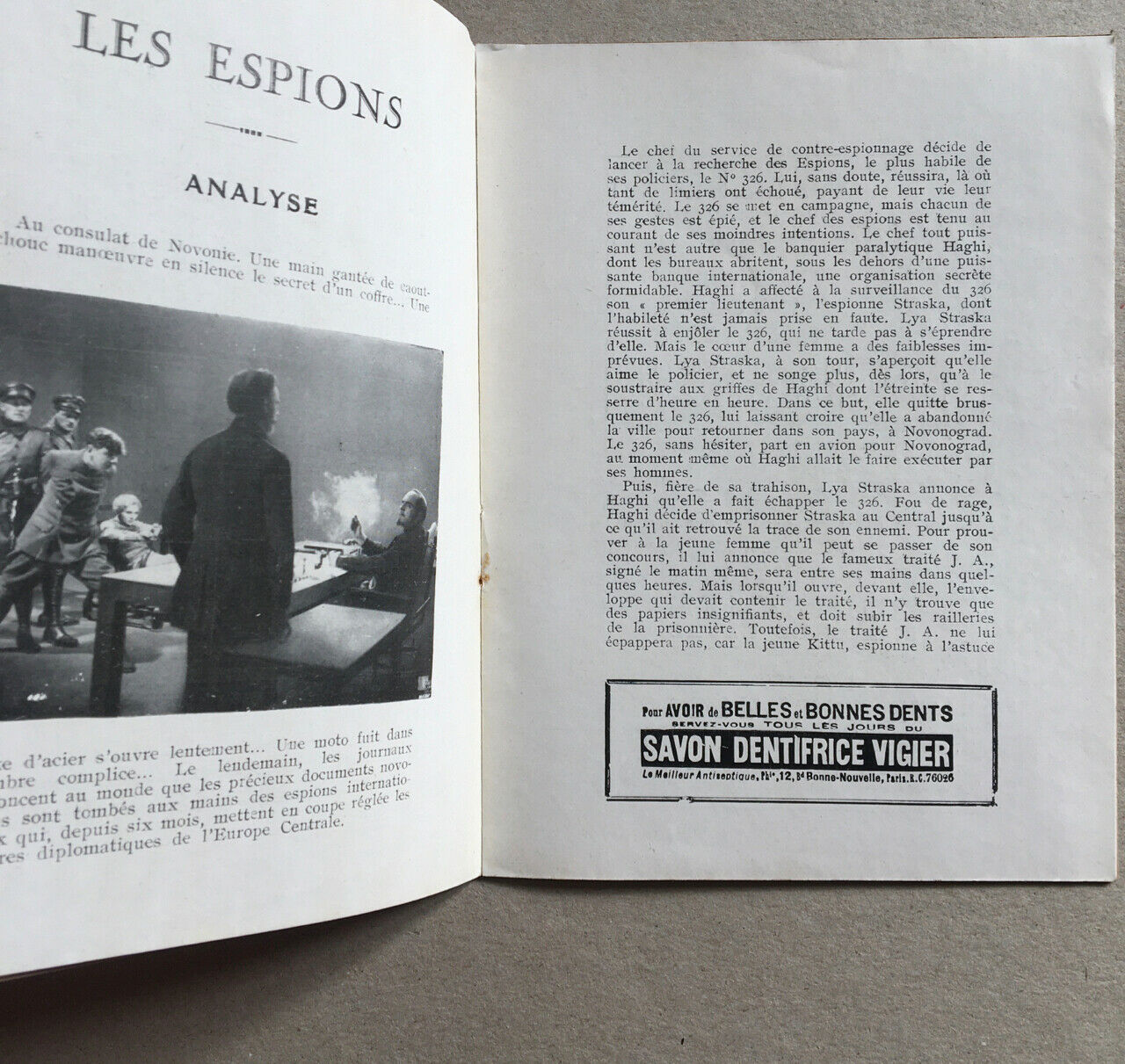 Fritz Lang — Les Espions — programme sortie originale cinéma Max Linder — 1929.