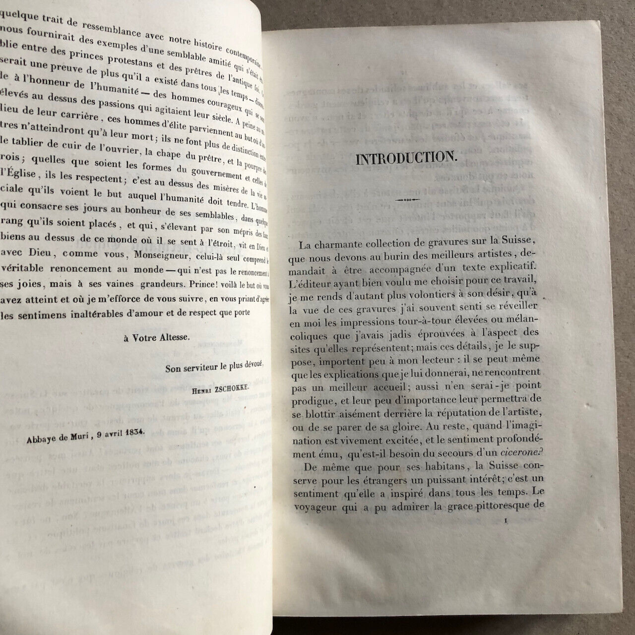 Henri Zschokke — Vues classiques de la Suisse — 85 pl. h. t. — 1ère éd. — 1838.