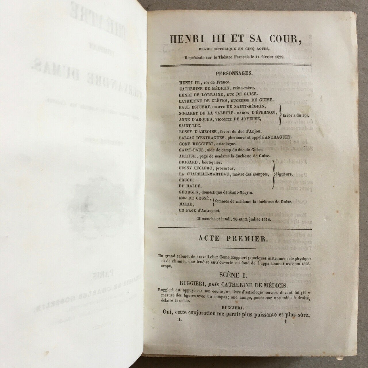 Dumas, Alexandre — Théâtre complet — 3 volumes — ex-libris Arnauldet — Gosselin — 1841