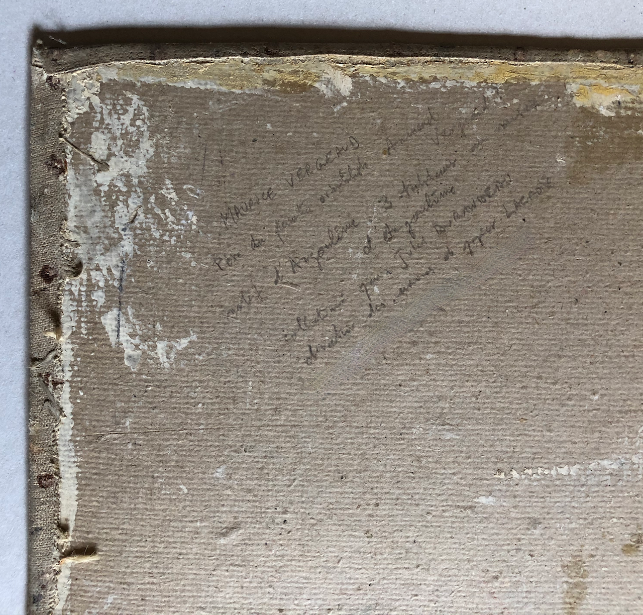 Maurice Vergeaud — nature morte aux prunes — huile/toile signée en bas à droite.