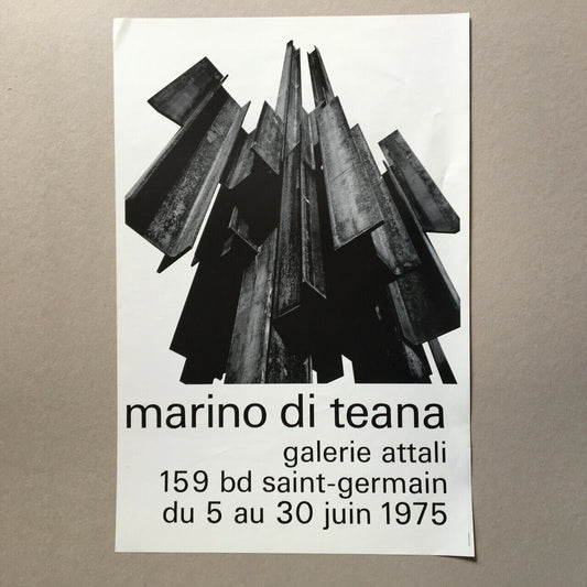 Francesco Marino di Teana — Attali gallery exhibition poster — SPID — 1975.