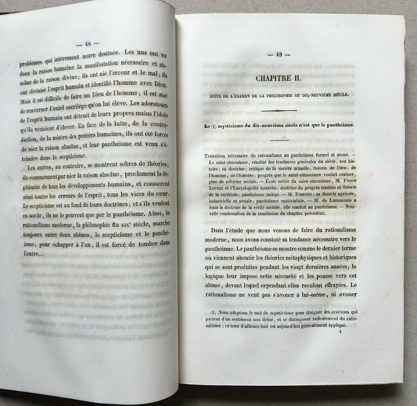 H. Maret — Essai sur le panthéisme dans les sociétés modernes — Sapia — 1840