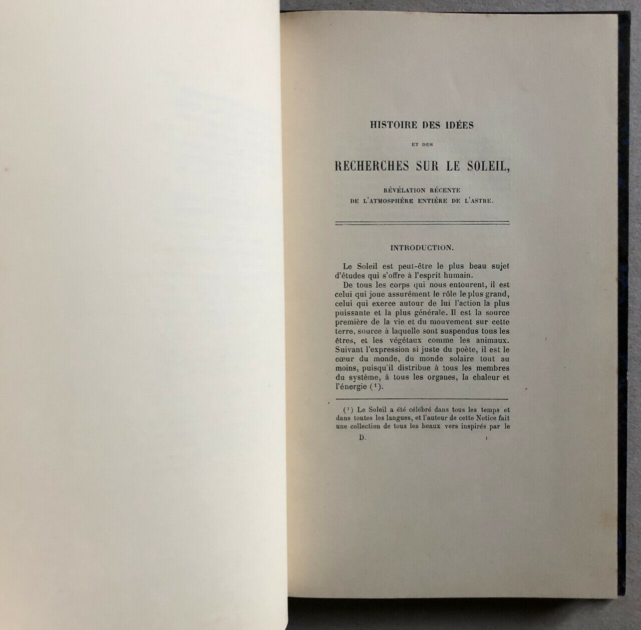 H. Deslandres — Histoire des idées et des recherches sur le Soleil — É.O. — 1906