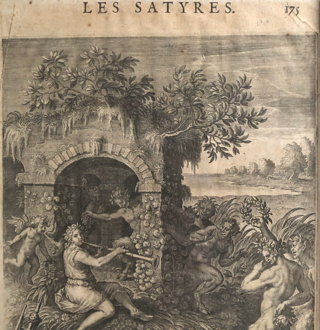 D'après Antoine Caron — Les Satyres — gravure en taille douce — 31x20 — c. 1620.