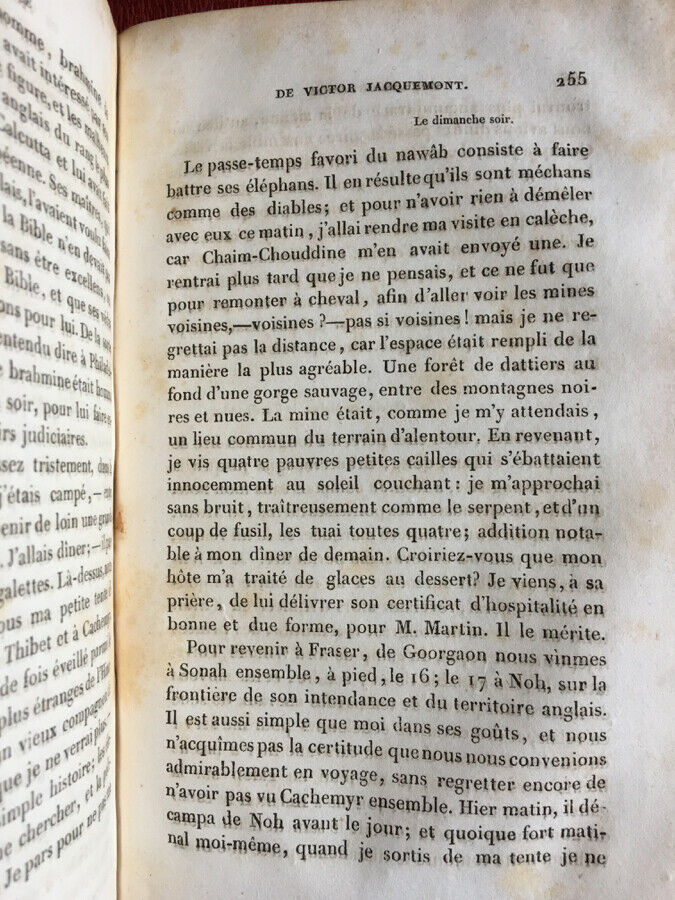 JACQUEMONT - VOYAGE DANS L'INDE - 2 VOL.- É.O. - GRANDE CARTE - FOURNIER - 1833
