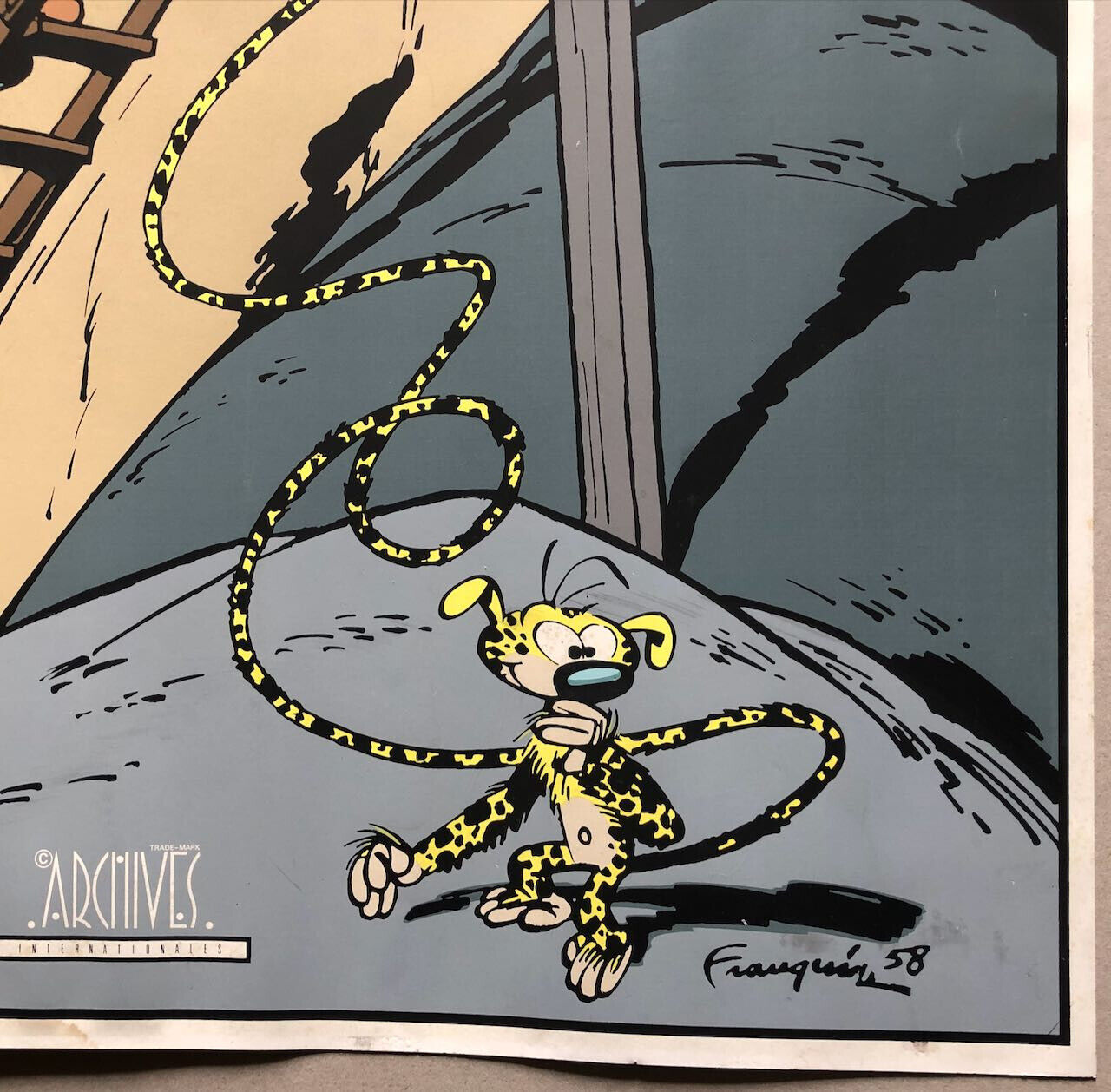 Franquin — Spirou & Fantasio— Poster sérigraphie — Archives Internationales 1986
