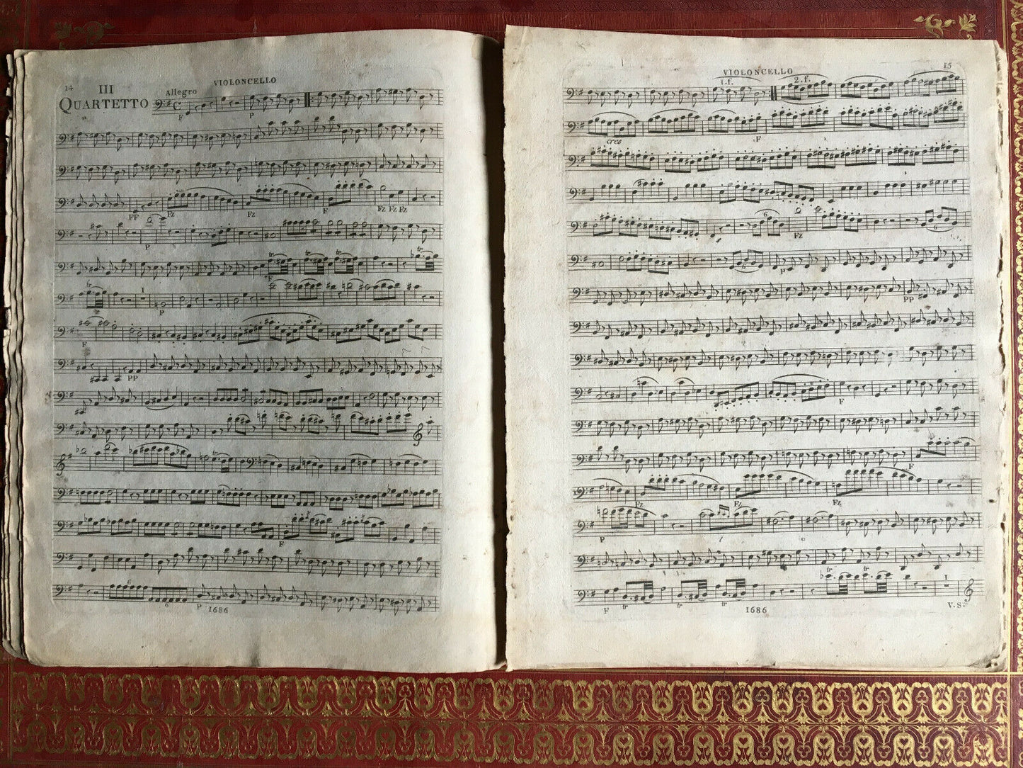 KROMMER / ROMBERG - SIX QUATUORS POUR VIOLONCELLE - SIEBER PÈRE - circa 1800.