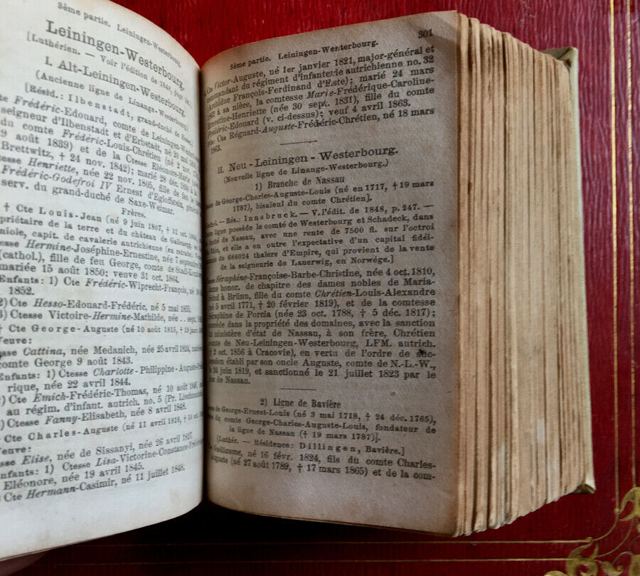 ALMANACH - GOTHA - BINDING IN FULL VELLUM - IN-16 - 2 PL. HORS TEXT - 1866.