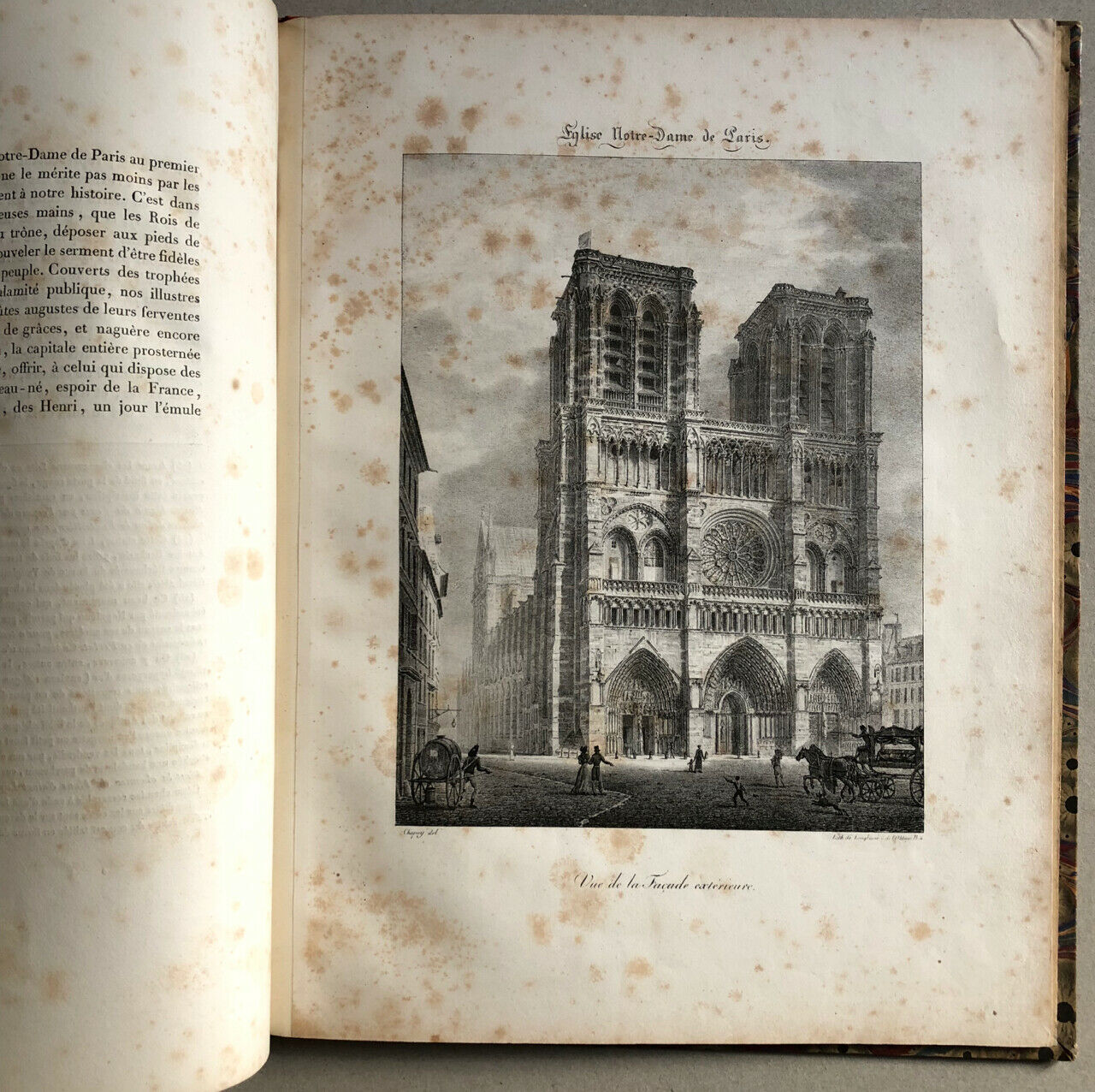 Nicolas Chapuy — Cathedral of Paris — 9 pl. HT lithographs — Leblanc — 1823