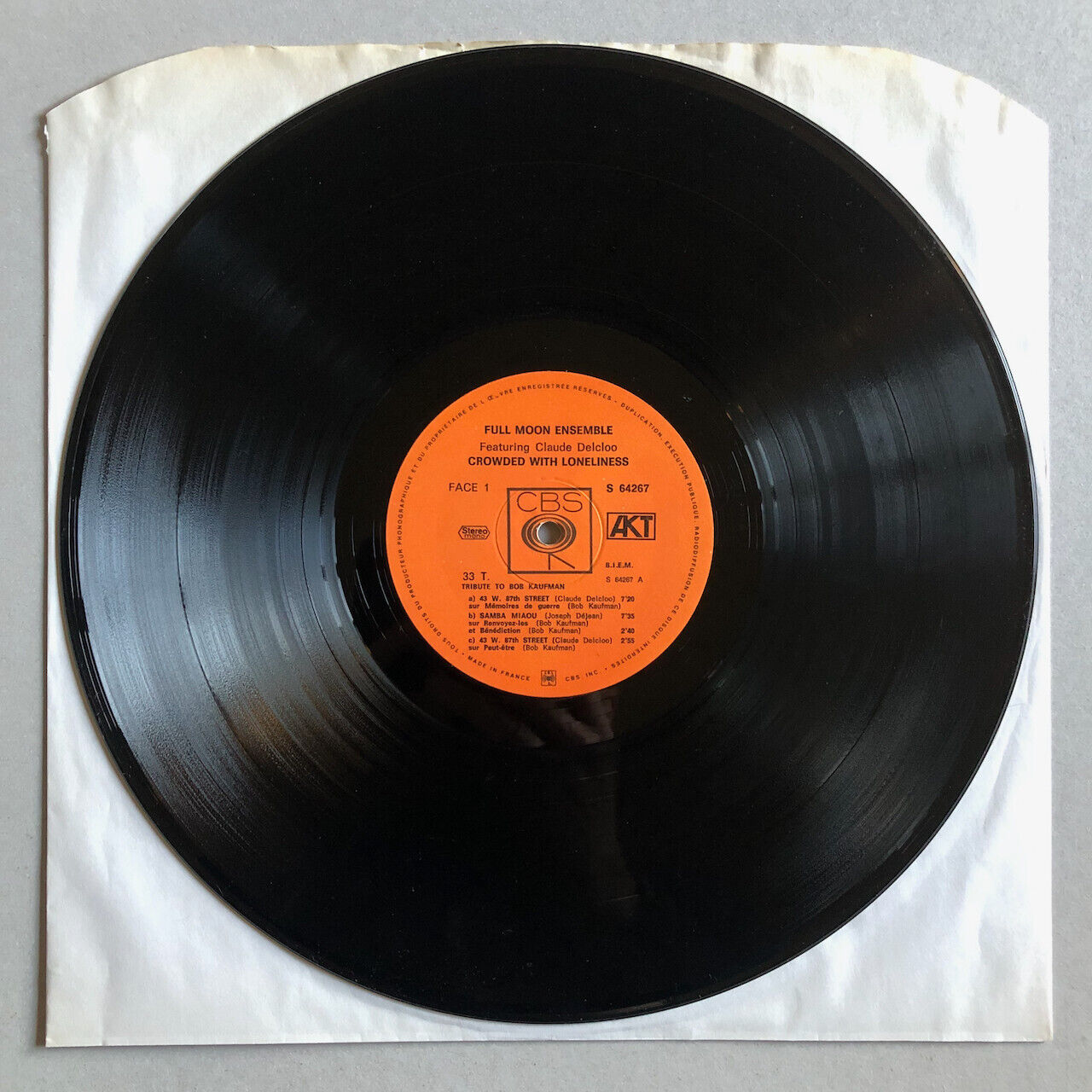 Full Moon Ensemble — Crowded with loneliness — original French press — CBS 1970