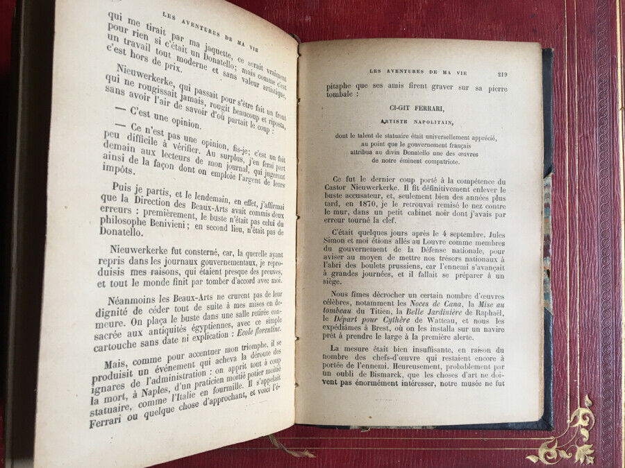 ROCHEFORT - THE ADVENTURES OF MY LIFE - SENDING TO LAISANT - 5 VOL. - P.DUPONT 1896