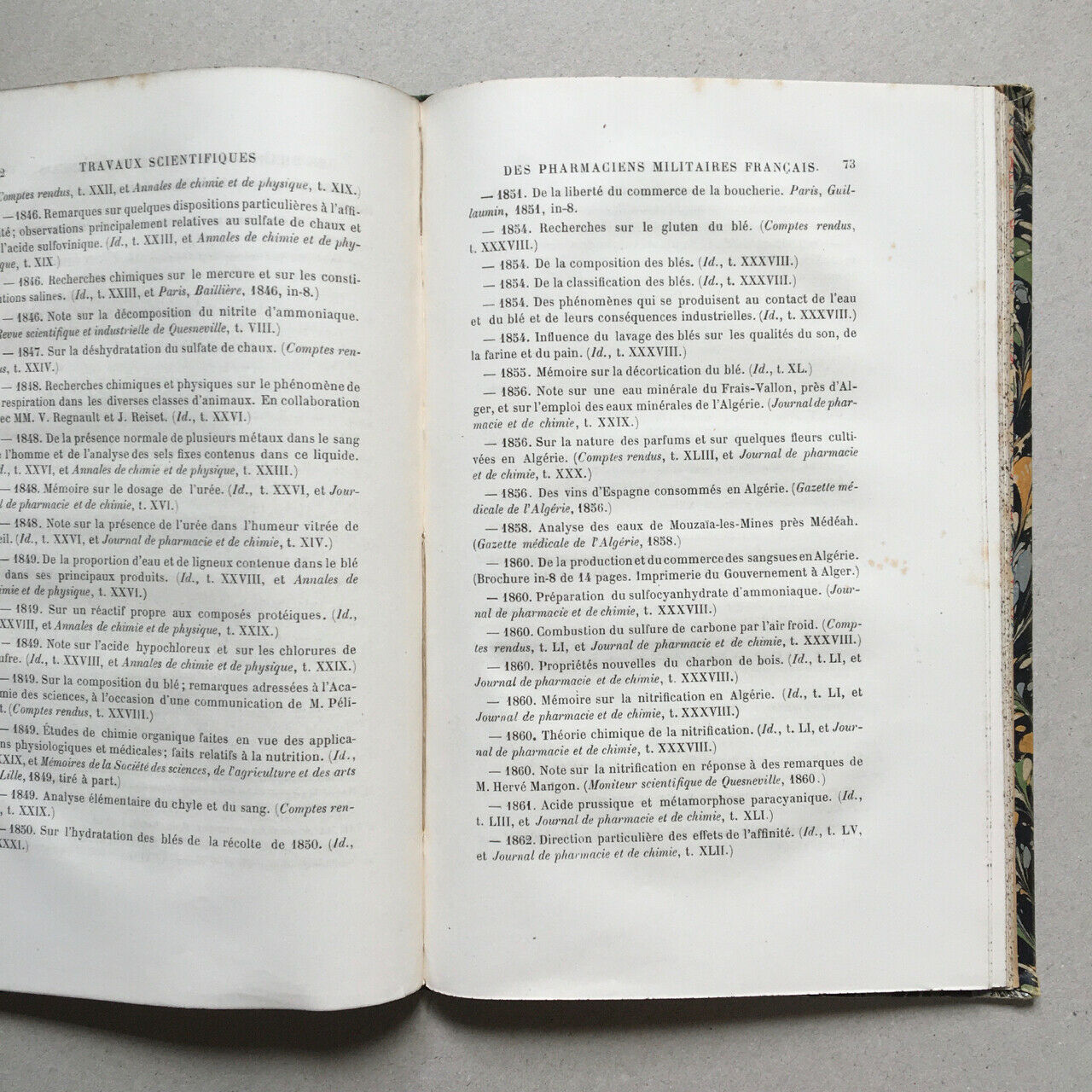 Balland, Antoine— Travaux scientifiques des pharmaciens militaires français — Asselin — 1882