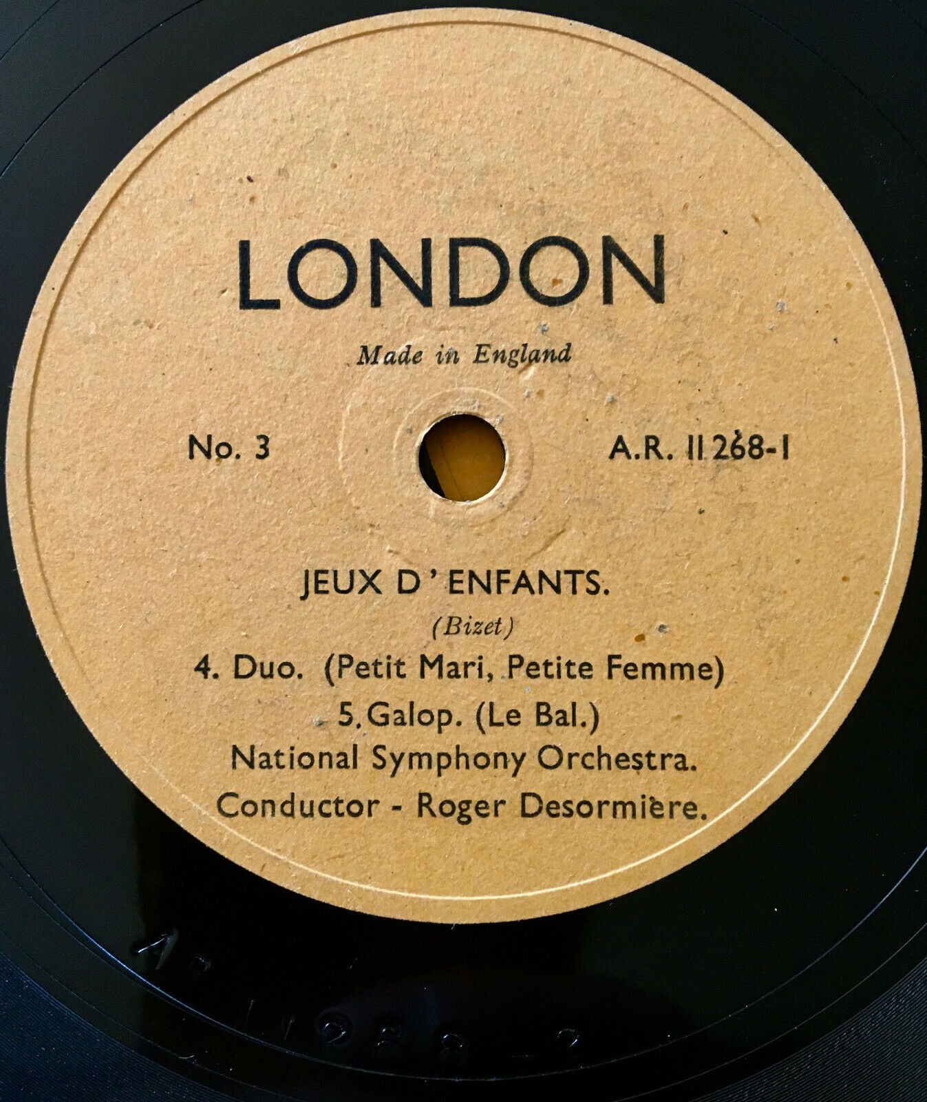 Bizet — Children's Games — Roger Désormière — 78 Tours — Sample — London Ar11268-1