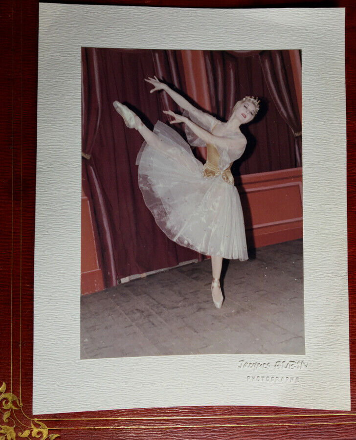 JACQUES AUBIN - COLETTE MARCHAND SUR POINTES DANSE - TIRAGE ARGENTIQUE ORIGINAL