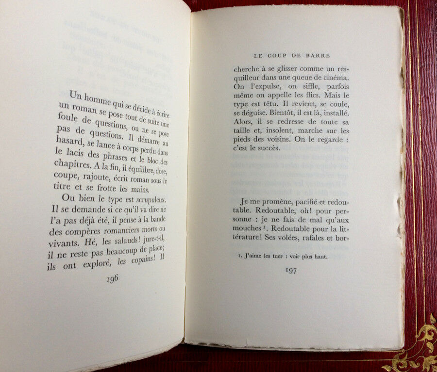 JEAN CAU - LE COUP DE BARRE - ÉDITION ORIGINALE - N° 27/43 - GALLIMARD - 1950.