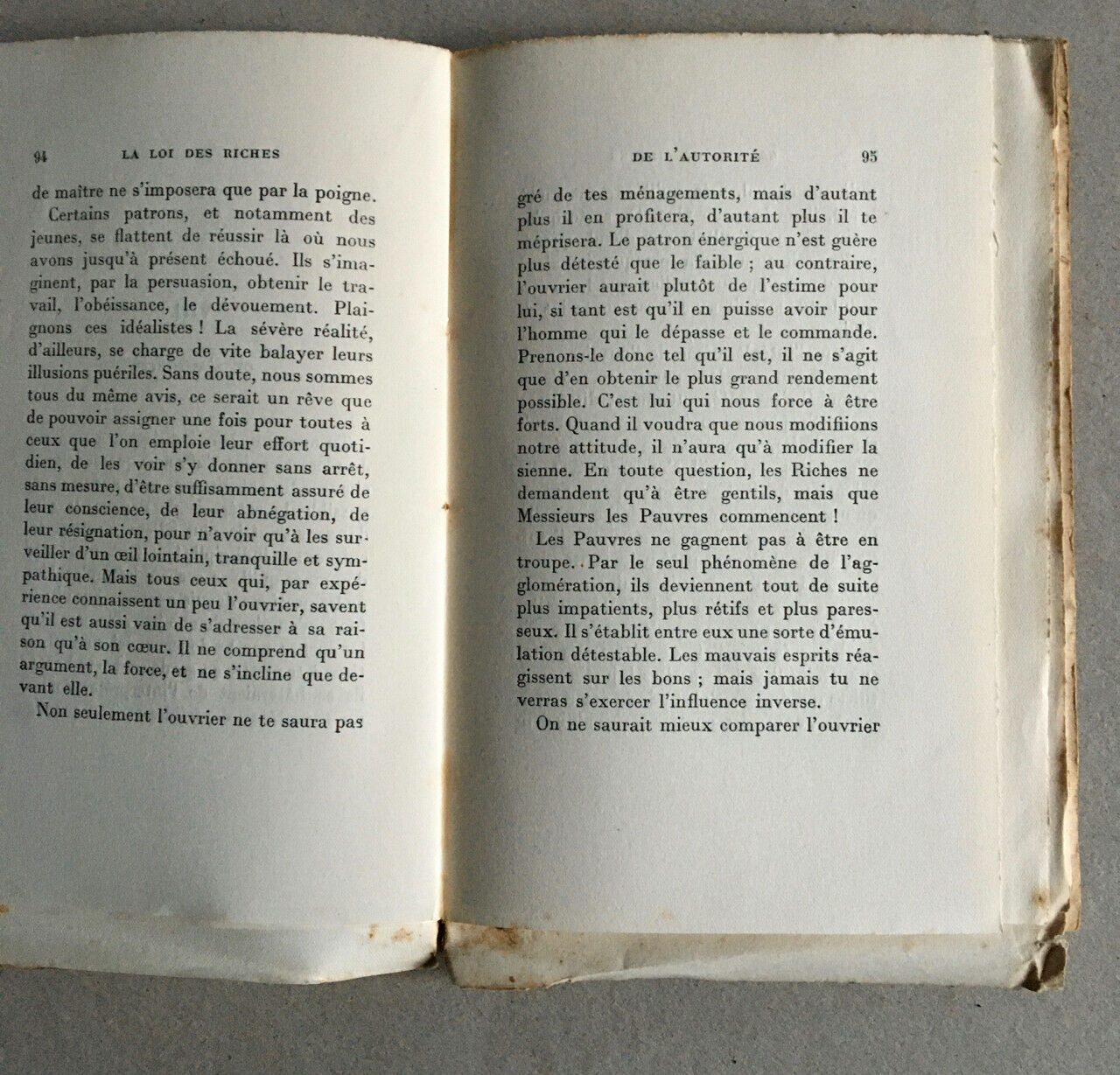 Jean Rostand — La Loi des riches — É.O. — ex. n°/ Lafuma — Grasset — 1920.