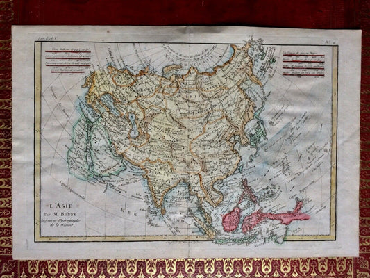 ASIE & INDONÉSIE - M. BONNE INGÉNIEUR HYDROGRAPHE DE LA MARINE - AQUARELLÉE 1780