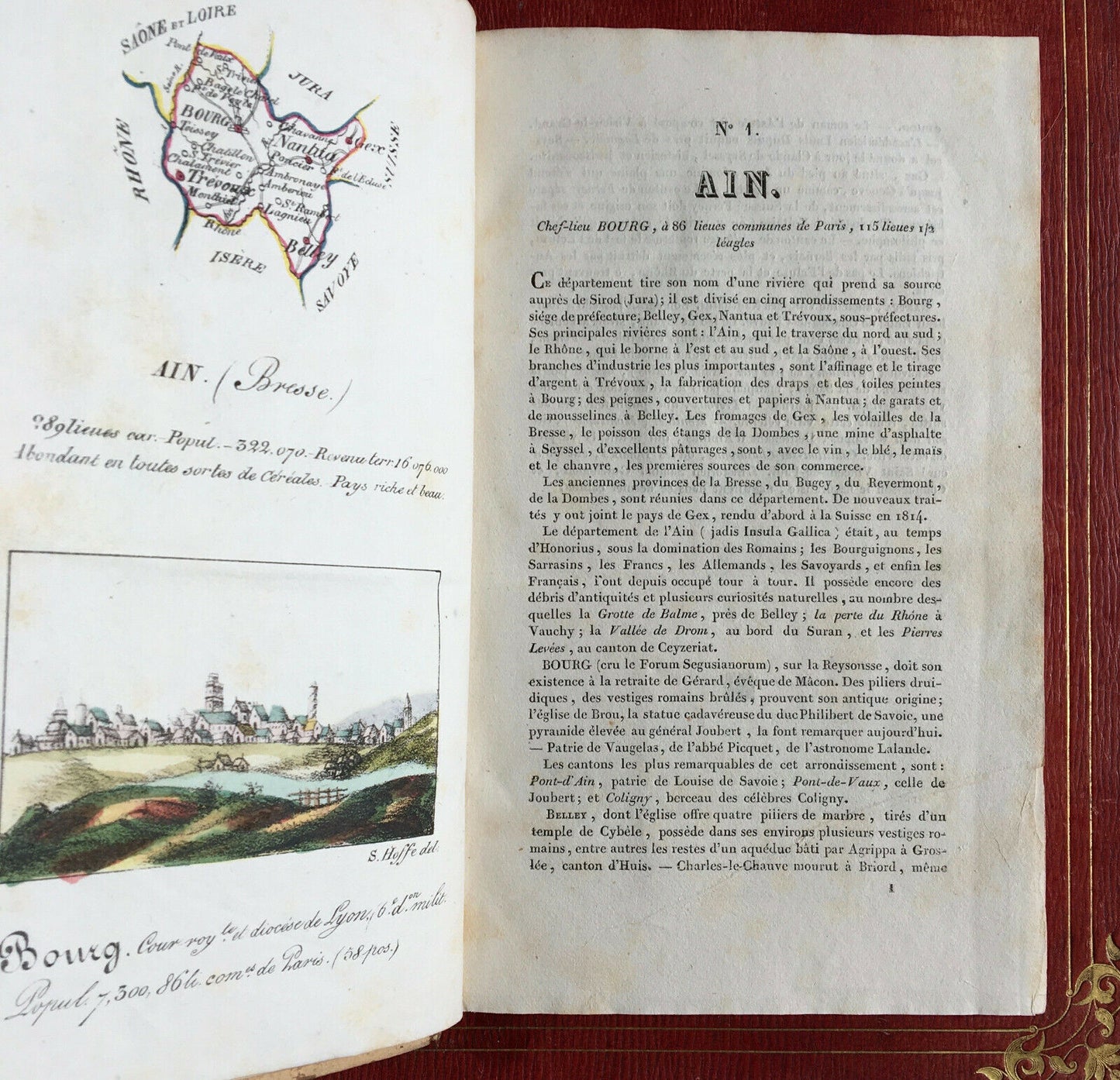 Panorama géographique français ou les 1001 beautés de France — Sanson — 1825.