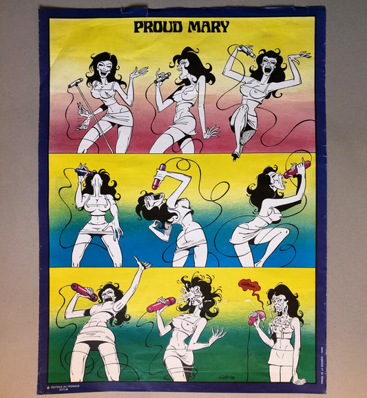 Gotlib — Proud Mary — original poster — 80x60 cm. — Editions du Fromage — c.1980
