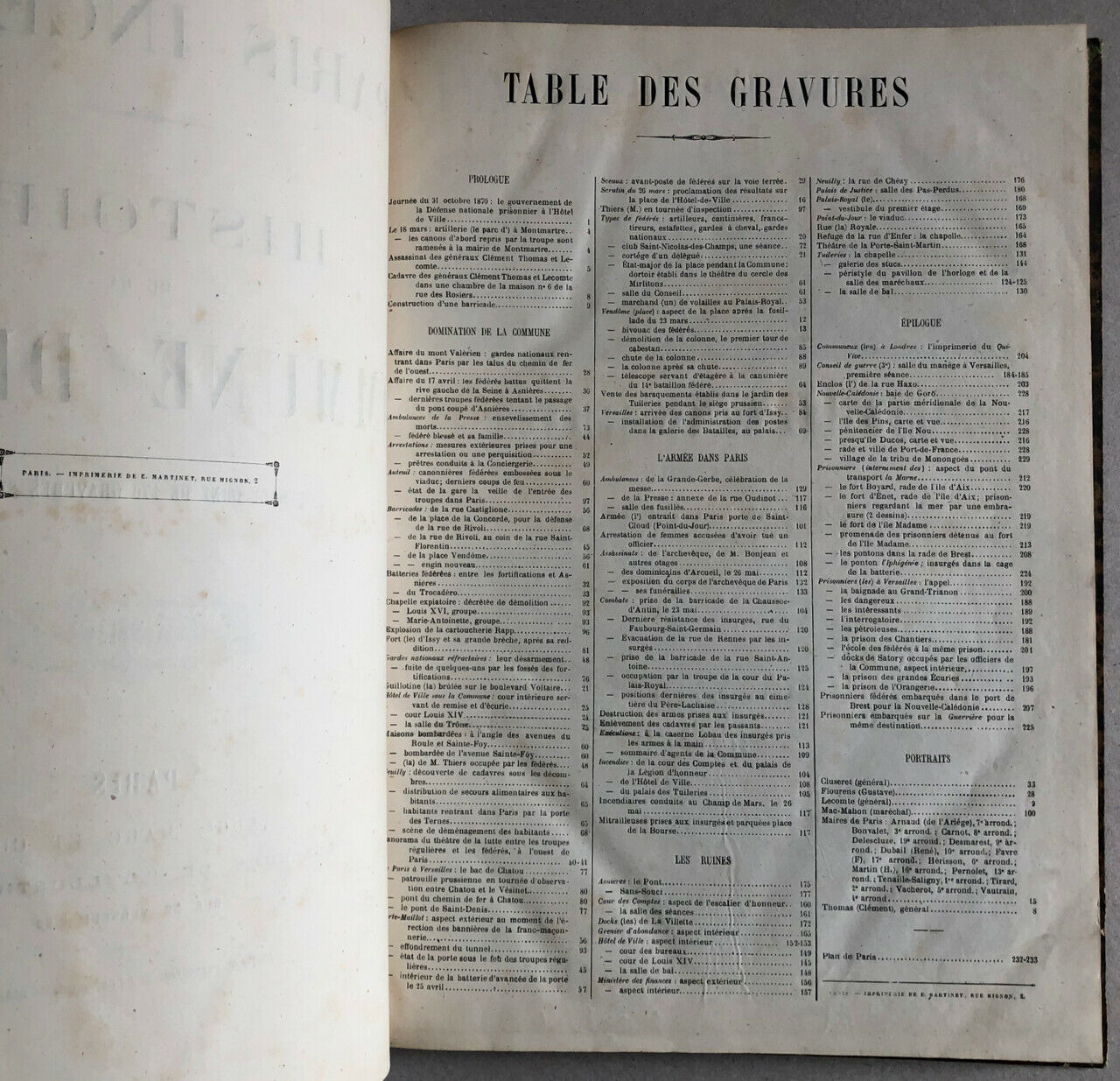 Georges Bell — Paris incendié - Histoire de la Commune de 1871 — A. Marc — 1872