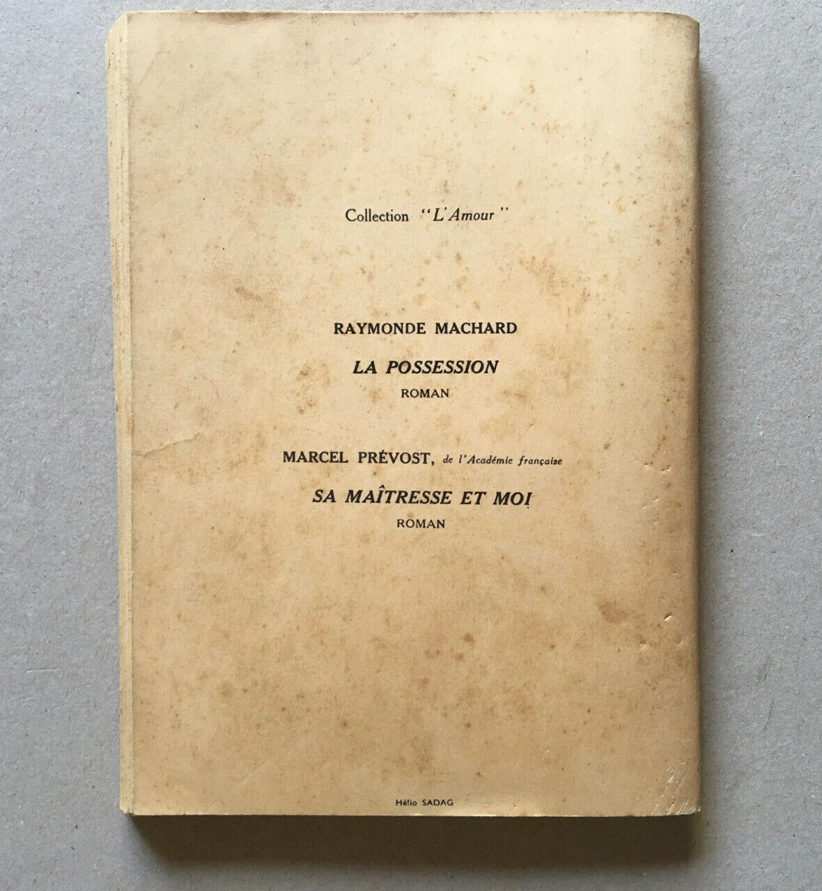 Rolande Machard — La Possession — rare cover by Chimot — Flammarion — 1936