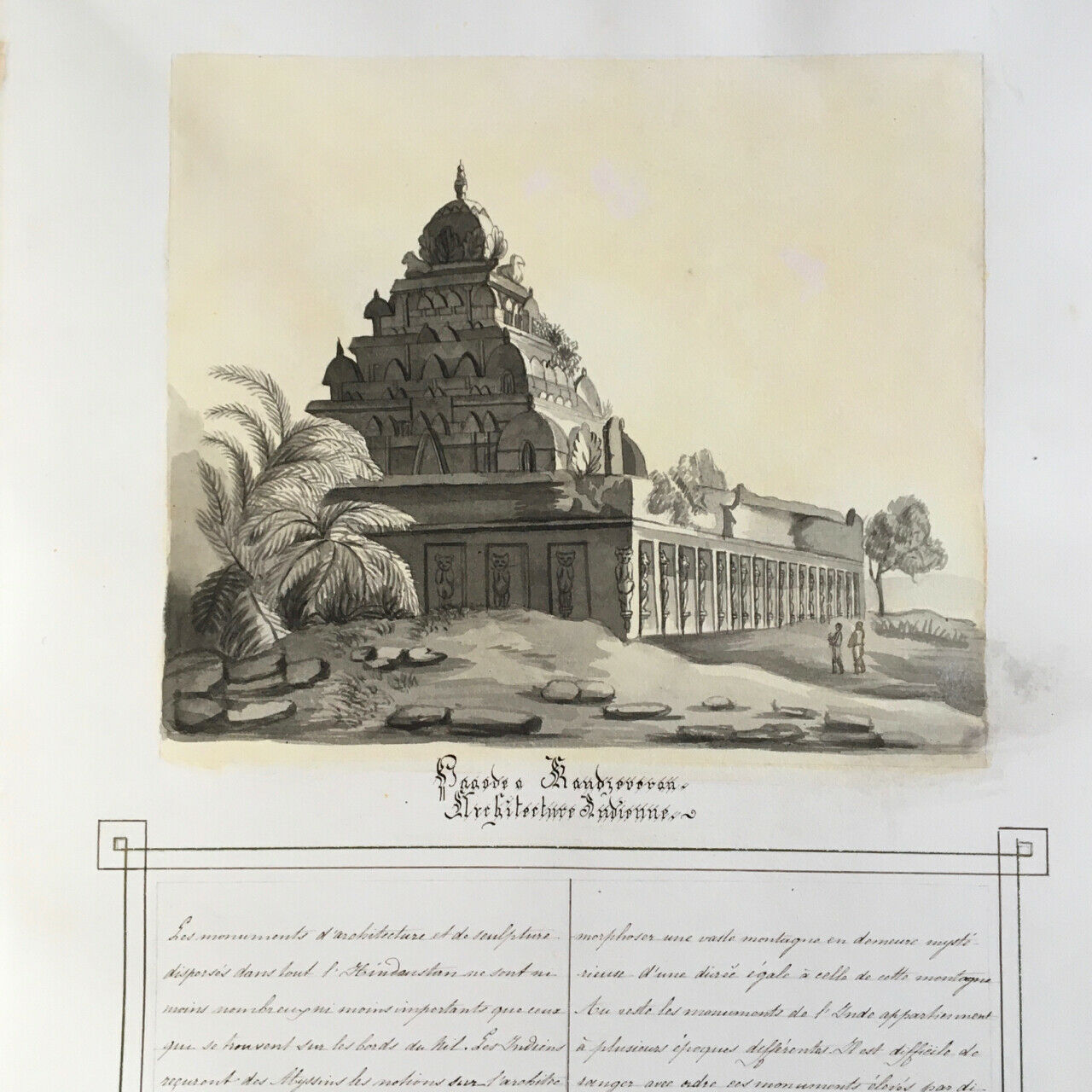 Album d'aquarelles d'architecture, œuvre d'une jeune aristocrate belge — c. 1850