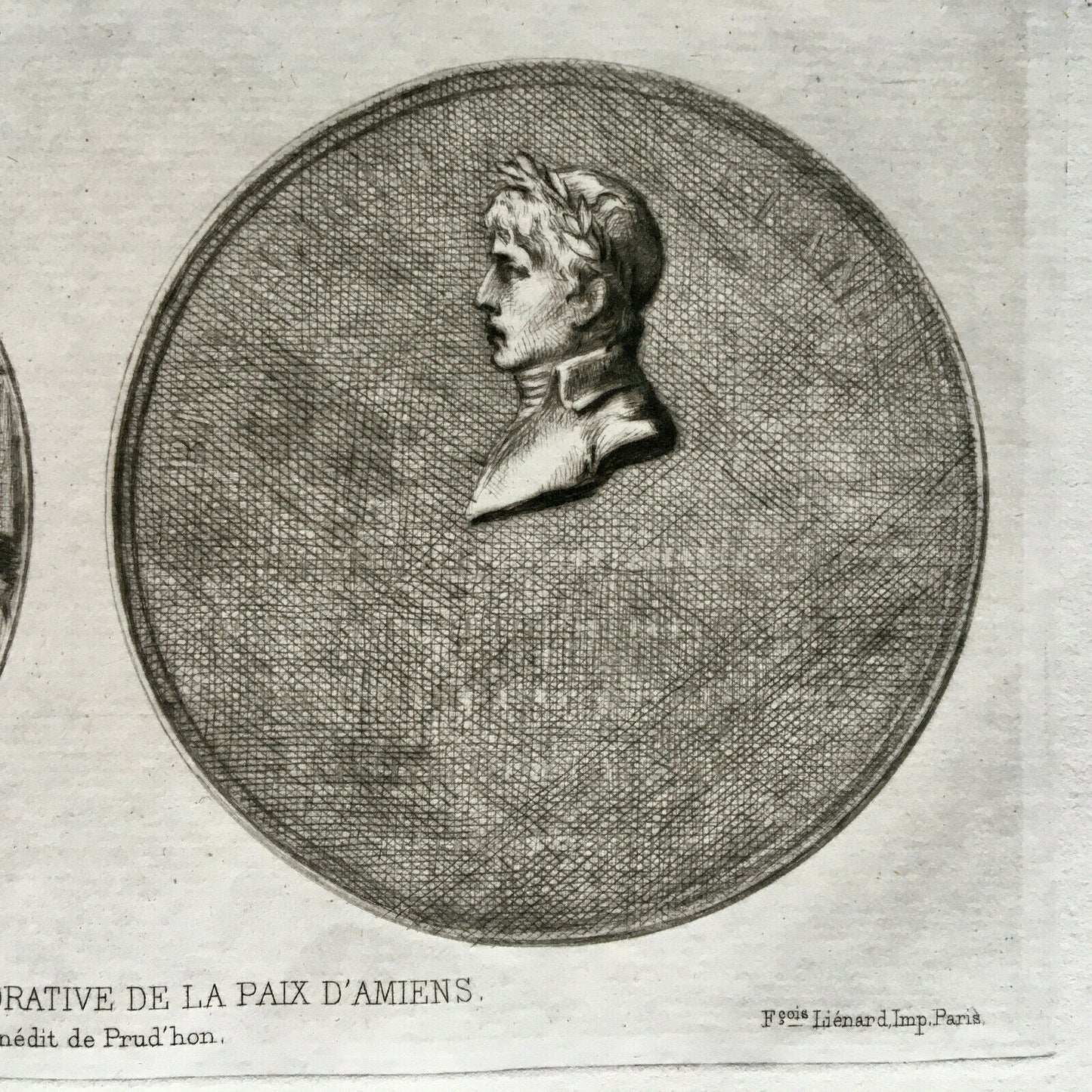 HENRI GRENAUD D'APRÈS PRUD'HON — MÉDAILLE COMMÉMORATIVE DE LA PAIX D'AMIENS