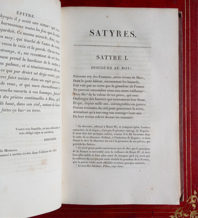 OEUVRES COMPLÈTES DE MATHURIN RÉGNIER, COMMENTAIRE DE BROSSETTE - LEQUIEN - 1822