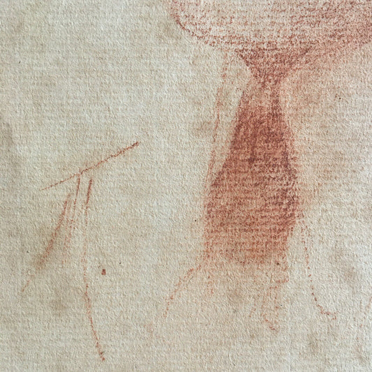 Portrait d'homme au monocle — sanguine monogrammée en bas à gauche et datée 1916