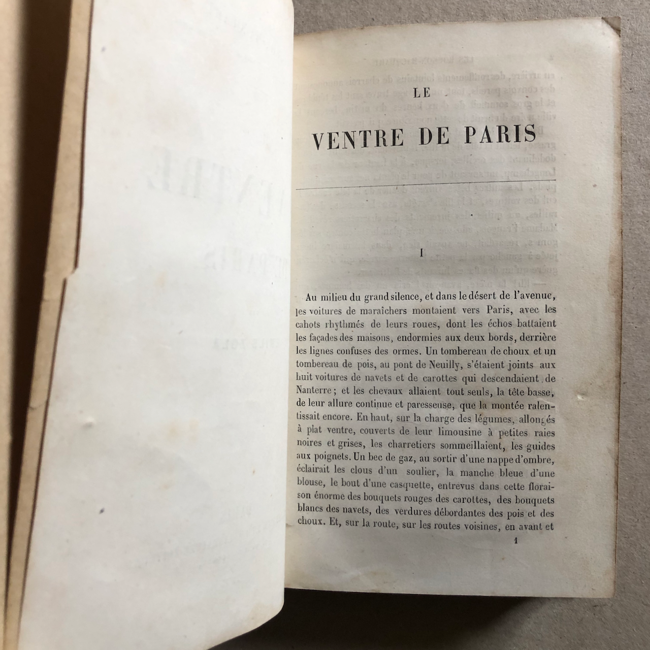Émile Zola — Le Ventre de Paris — édition originale — Charpentier — 1873.
