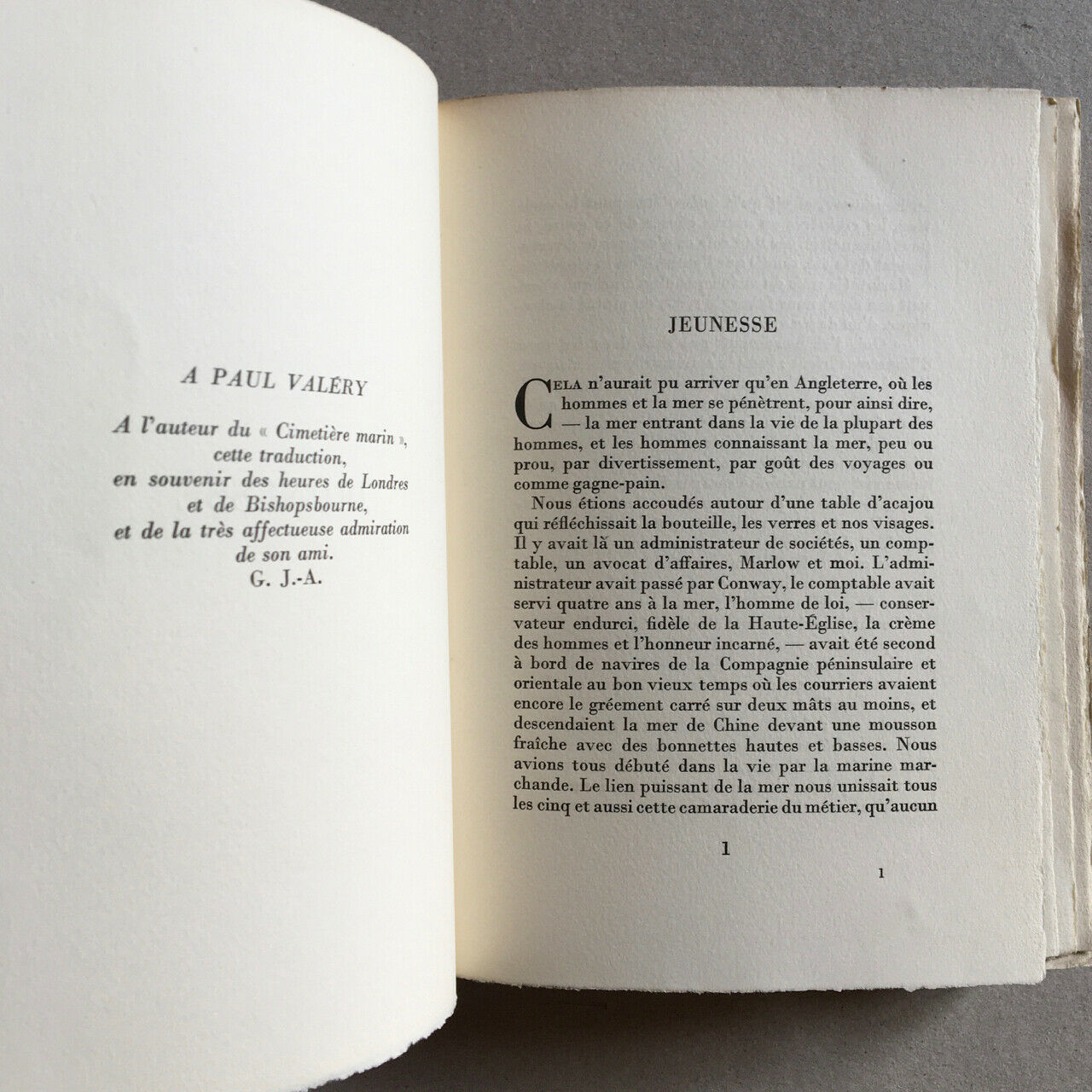 Joseph Conrad — Jeunesse — ill. Ch. Fouqueray — ex. n°/vélin — Redier — 1930.