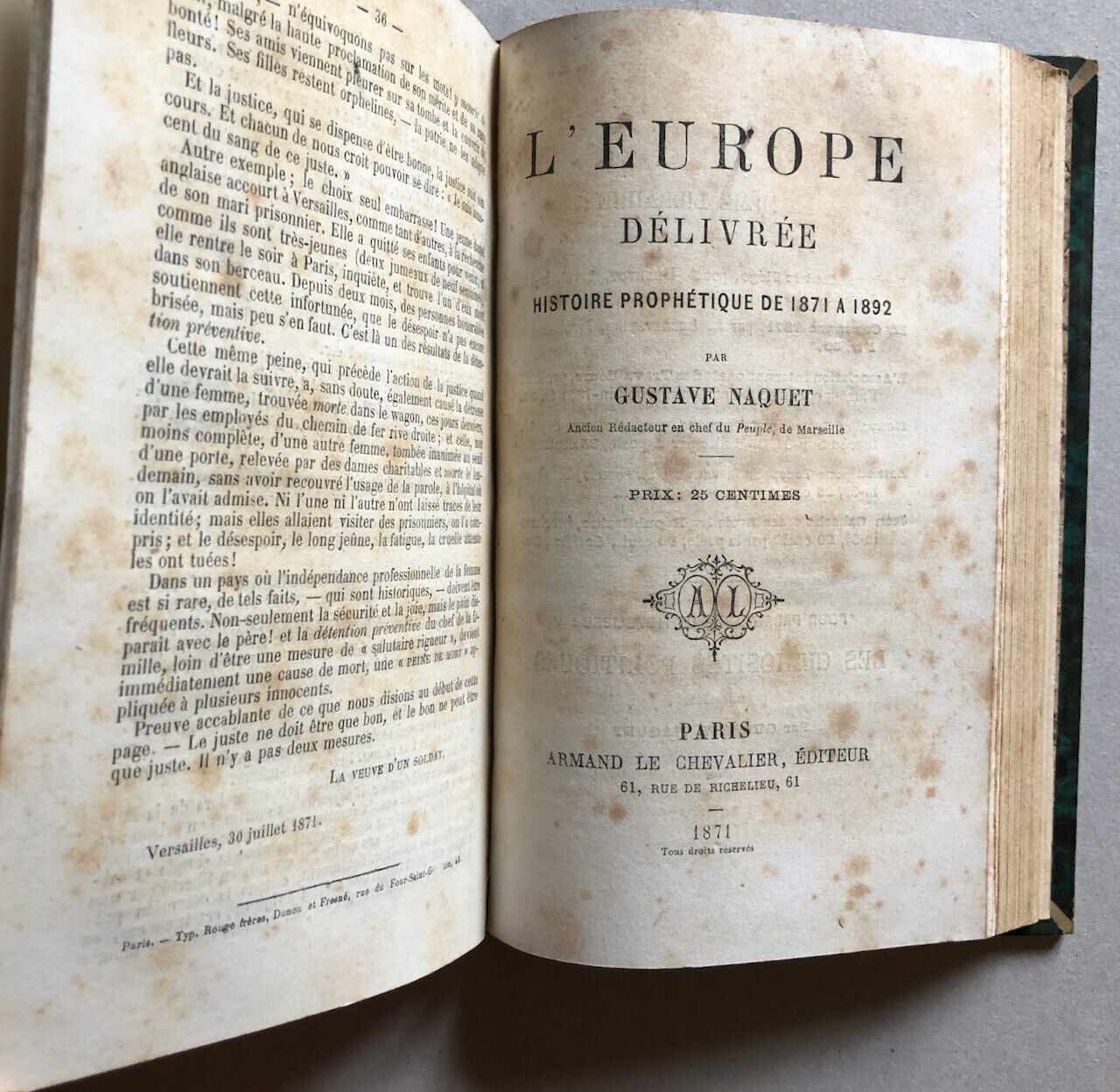 Proudhon — La Révolution sociale + Veuve d'un soldat +3 — é.o. — Garnier — 1852.