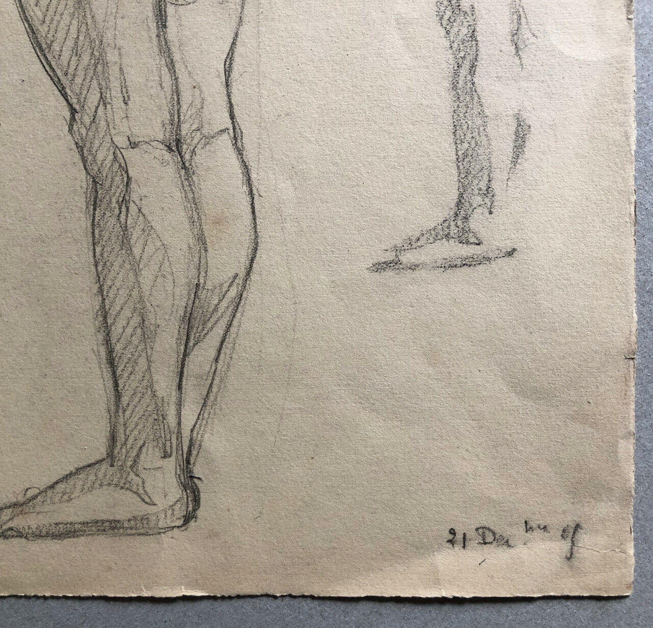 Anonymous — study of female nudes — graphite on paper — 1905 — 37x26 cm