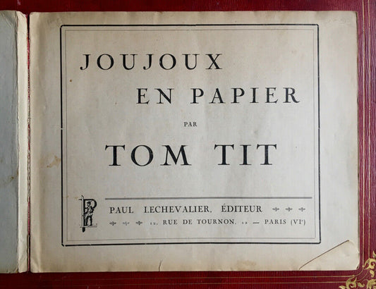 Tom tit — Paper toys - rare edition - Paul Lechevalier - 1924.