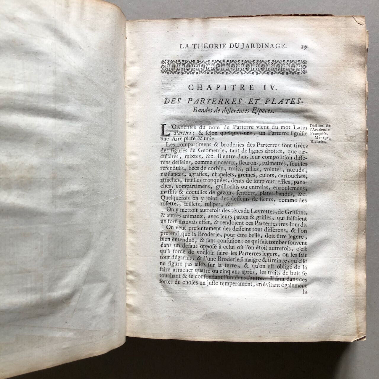 D’Argenville — La Théorie & la pratique du jardinage — 40 pl. h.t. — Husson 1739