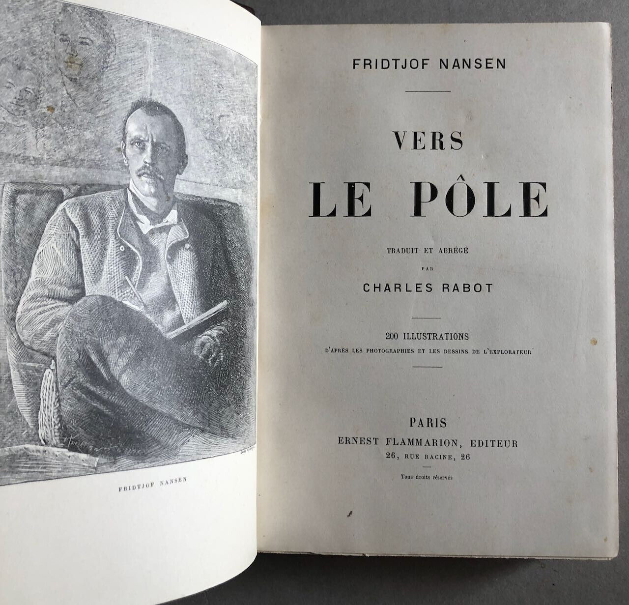 Fridtjof Nansen — Vers le pôle — 200 illustrations — é.o. — Flammarion — 1897.