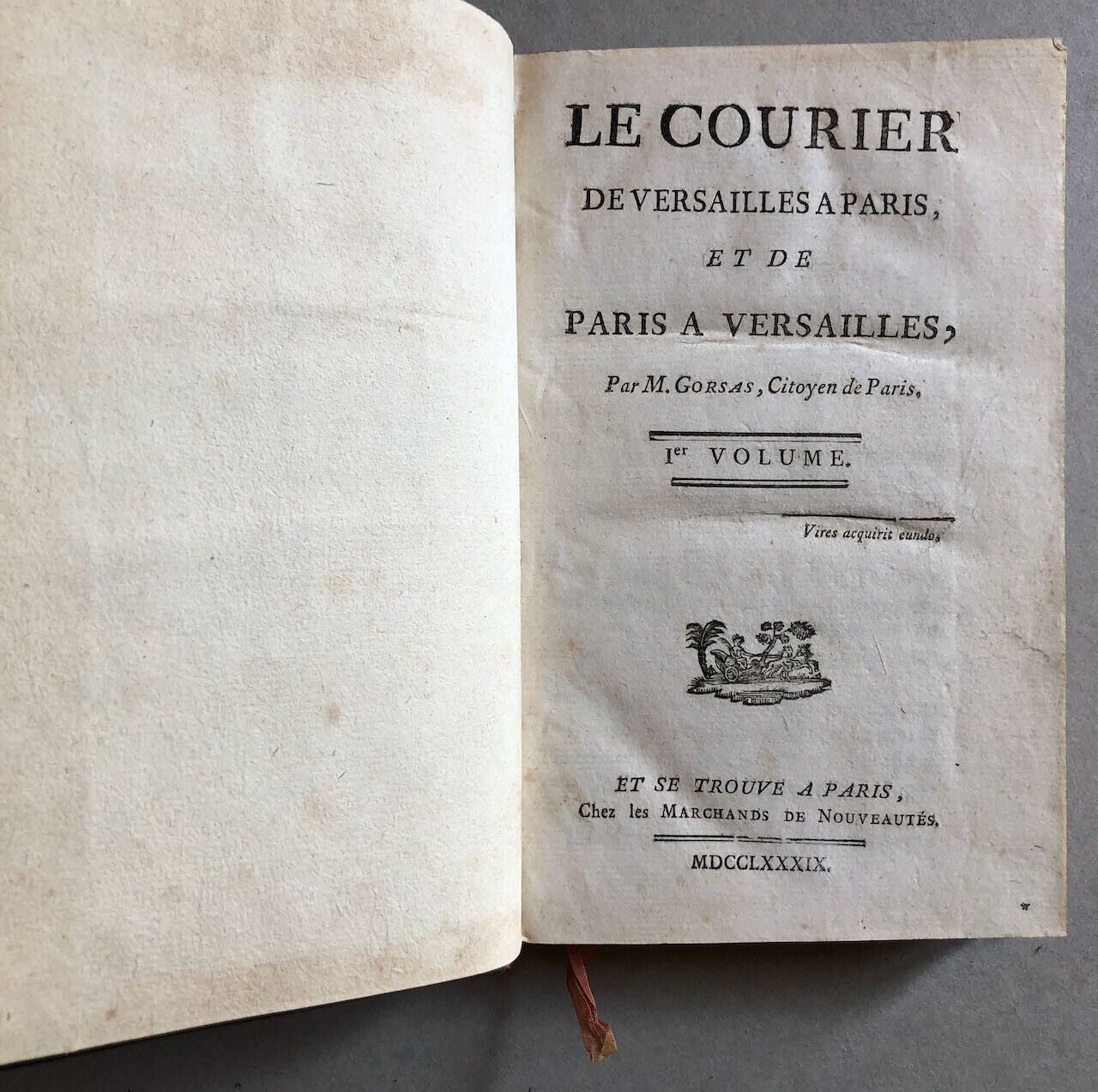 Antoine-Joseph Gorsas — Le Courrier de Versailles à Paris — 3 vol. — 1789.