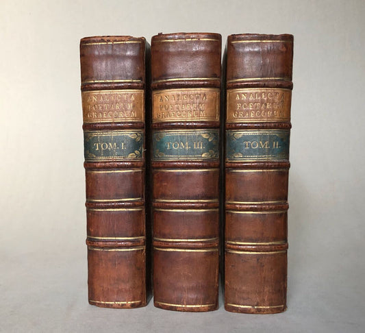 R. Brunck — Analecta veterum poetarum graecorum — 3 vol. — Heitz &  Bauer — 1772