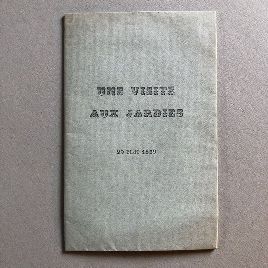 Léon Gozlan/ Marcel Bouteron — Une Visite aux Jardies — envoi autographe + carte