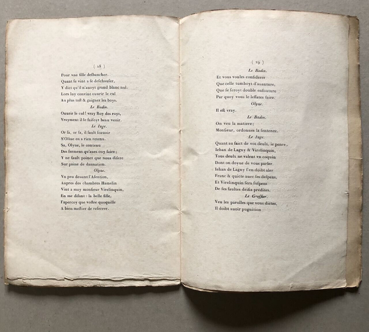 Jehan de Lagny  — farce rouennaise de 1515 tirée à 76 ex. — Techener — c. 1840.