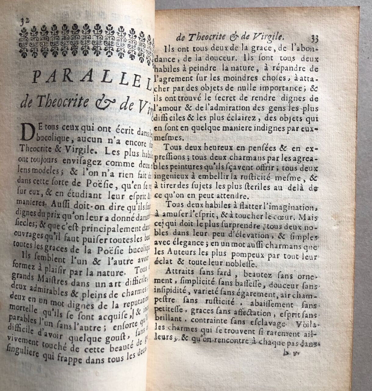 Théocrite, de Longepierre — Les Idylles — trad. en vers — é.o. — Aubouin — 1688.